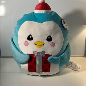 Penguin Squishie Plush - NWT - Toy with Gift Design - Blue, White, and Red
